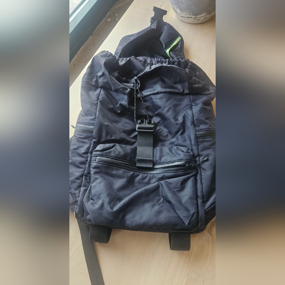 Athleta Backpack - Black Cameo Print